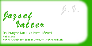 jozsef valter business card